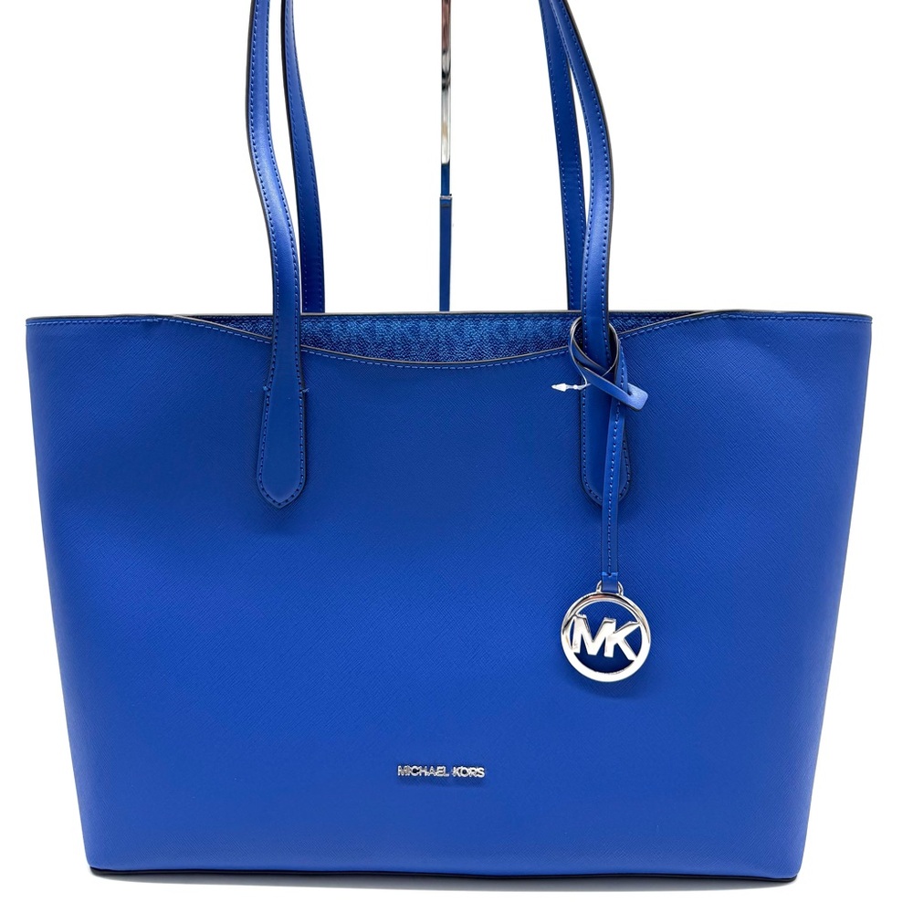 Michael Kors Arden Large Leather Tote Bag Galaxy Blue